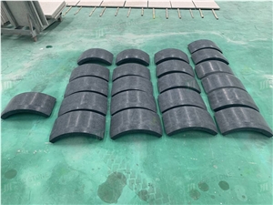 Hollow Round Column Angkor Black Granite Cladding Decoration
