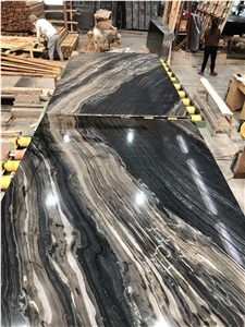 Marble Black Forest Black Zebra Antique Wood Marble Slabs