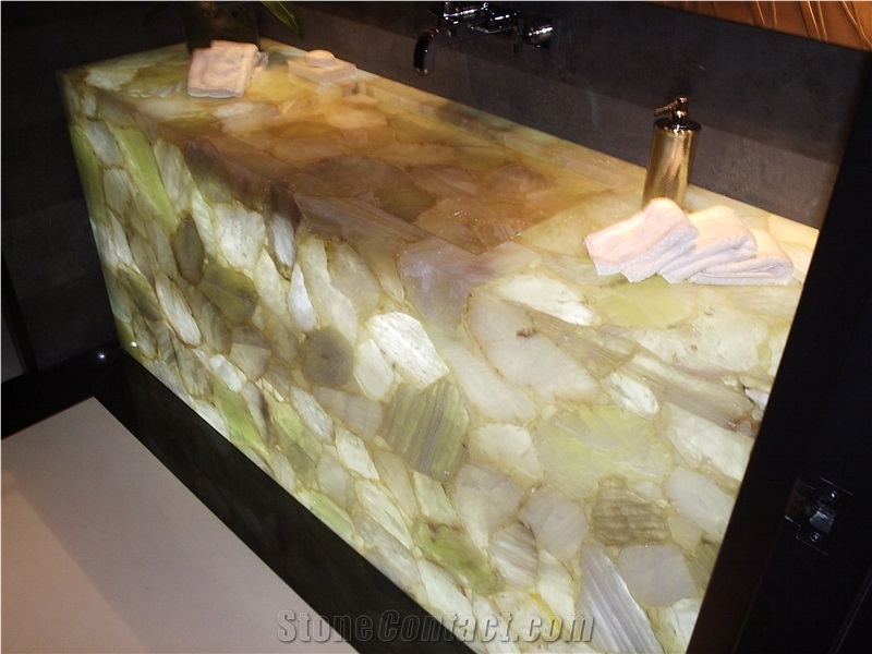 Semiprecious Stone Bathroom Tops