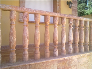 Travertino Rosa Balustrades, Railings