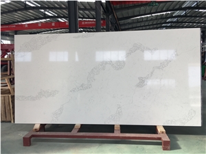 Engineered Artifical Calacatta White Quartz Stone Slabs