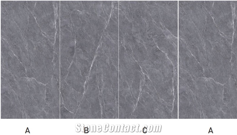 Environmental Glazed Grey Sintered Stone Slab Panel