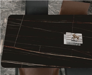 Saint Lauren Black Marble Look Sinterted Stone Table Top