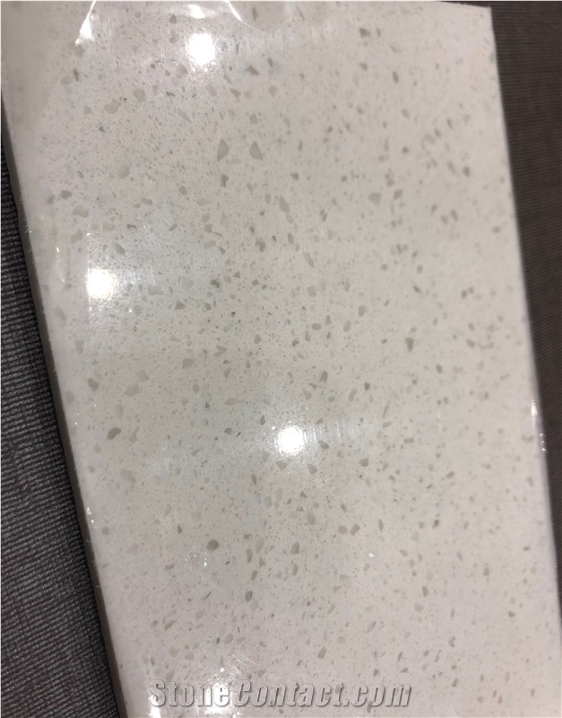 White Quartz Slabs With Big Grains Slabs For Countertops
