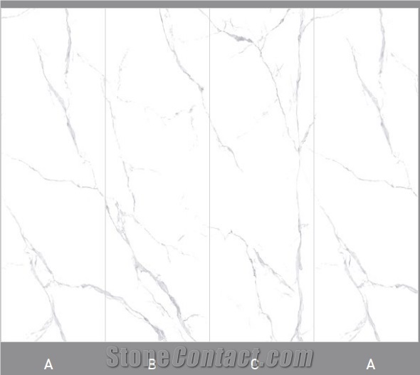 White Sintered Stone Background Wall Panel For Project
