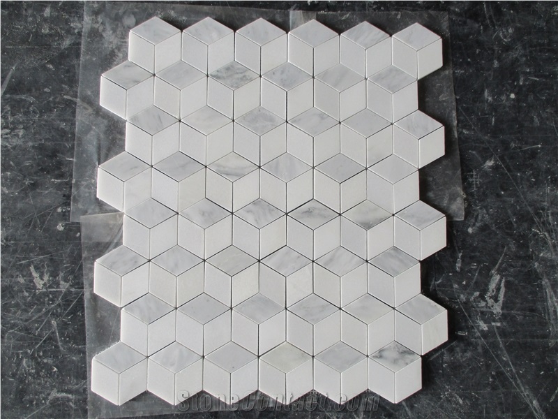 3D Design Polished Marble Flooring Waterjet Pattern
