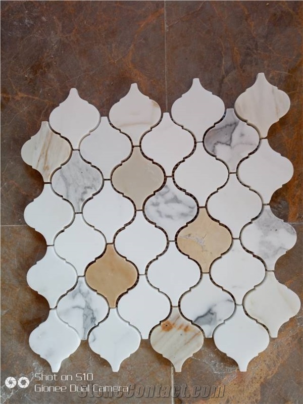 Classical Kitchen Backsplash Lantern Mosaic Pattern Tiles