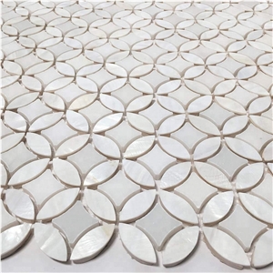 Factory Price Pearl Shell And Marble Mosaic Tiles
