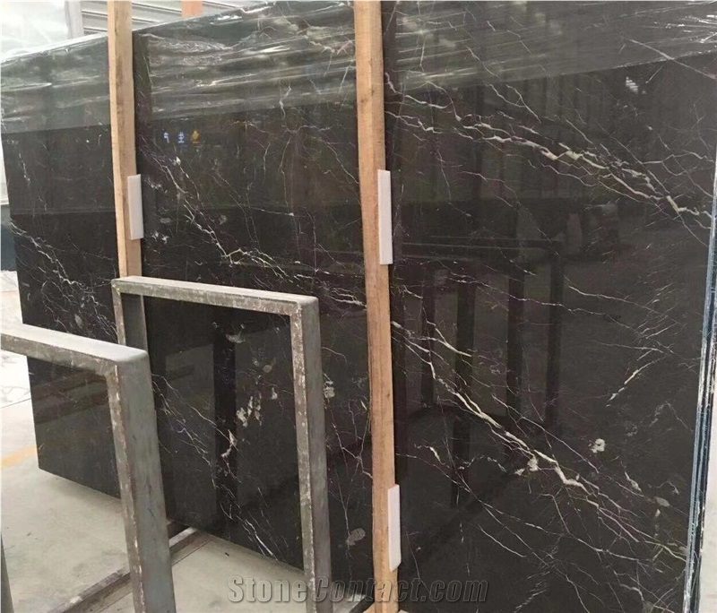 Imperial Brown Golden Marble With White And Gold Veins