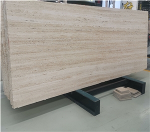 Italian Travertino Romano Bianco Michelangelo Slab And Tiles