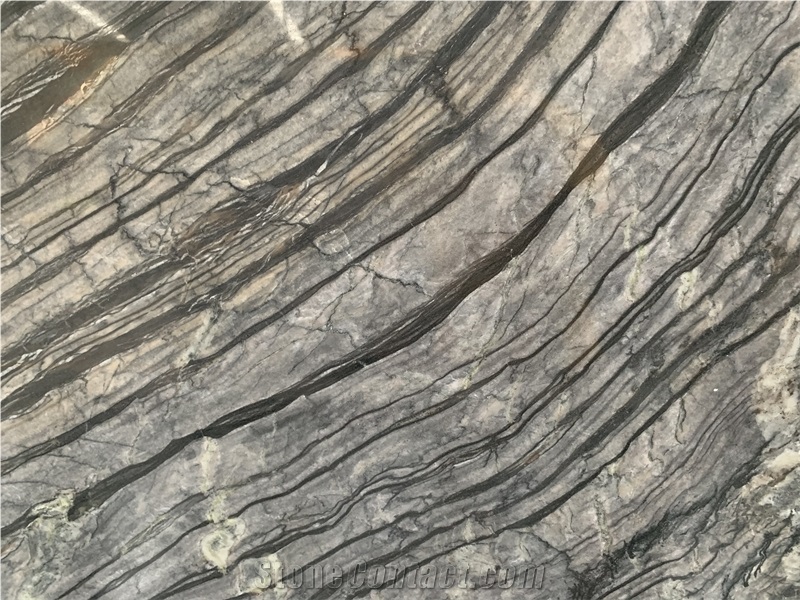 Natural Royal Black Wood Vein Marble Slabs & Tiles
