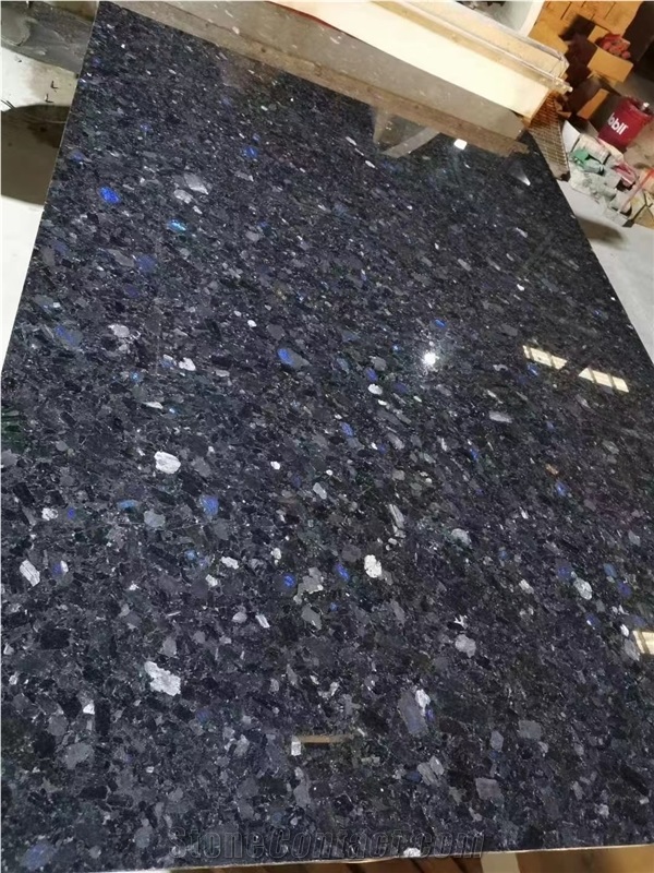 Polished Arctic Blue Labradorit Volga Sparkle Star Granite