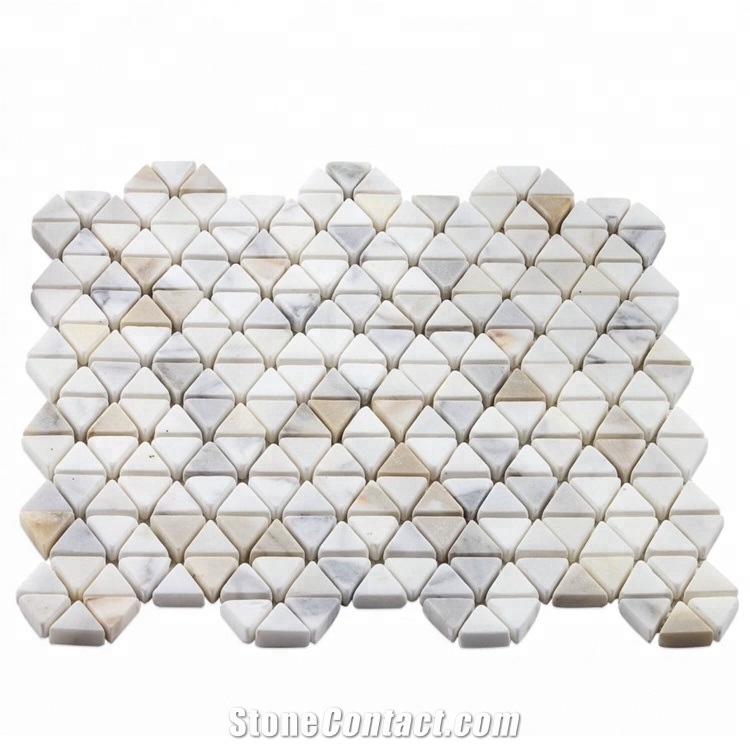 Triangle Marble Floor And Wall Mosaic Pattern Tiles