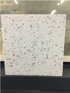 Crystal White Grey Beige Quartz Slabs Engineered Stone