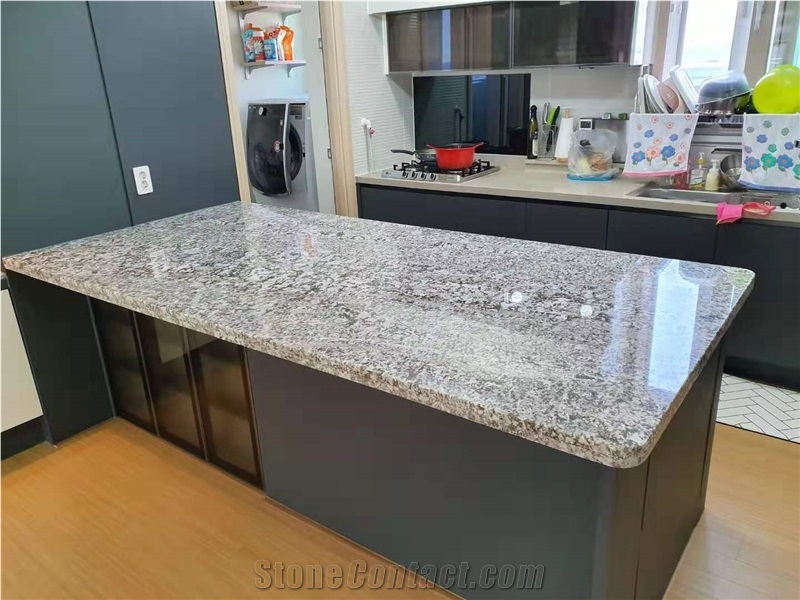 Bianco Antico Granite Kitchen Prefab Countertop Island