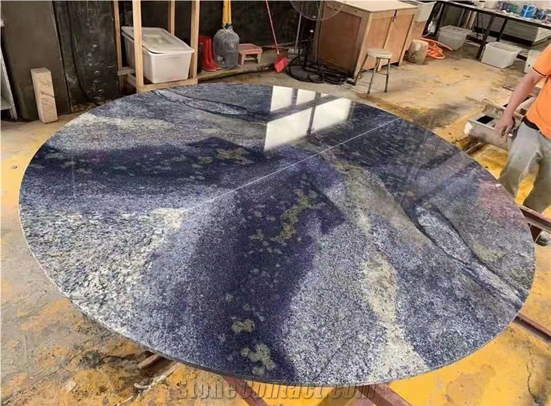 Blue Azul Bahia Granite Single Double Vanitytop Tabletop