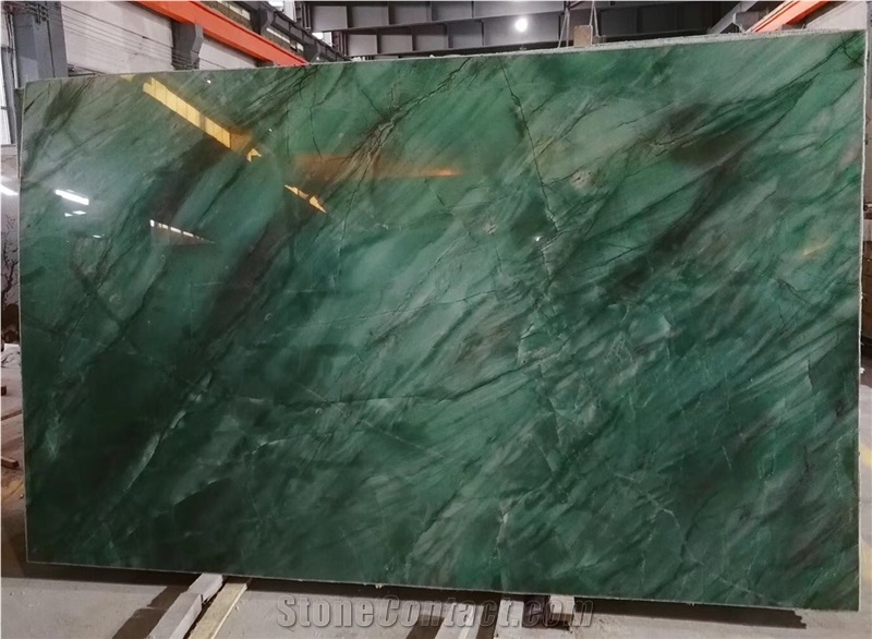 Emerald Queen Green Quartzite Slab Tile Book Match Table