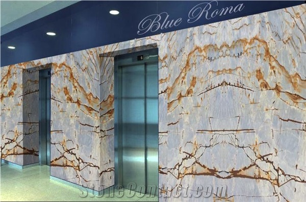 Roma Blue Quartzite Slab Tile