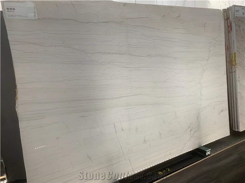 White Quartzite Grey Veins Slabs Tiles