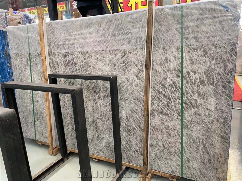 Classic Silver Fox Marble Slab For Interior Decoration