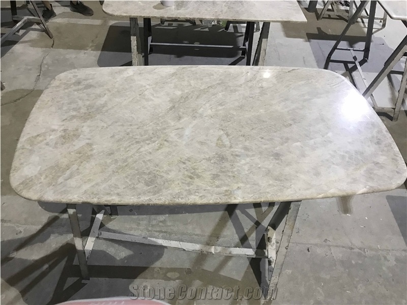 Polished Taj Mahal Nature Quartzite Table Tops