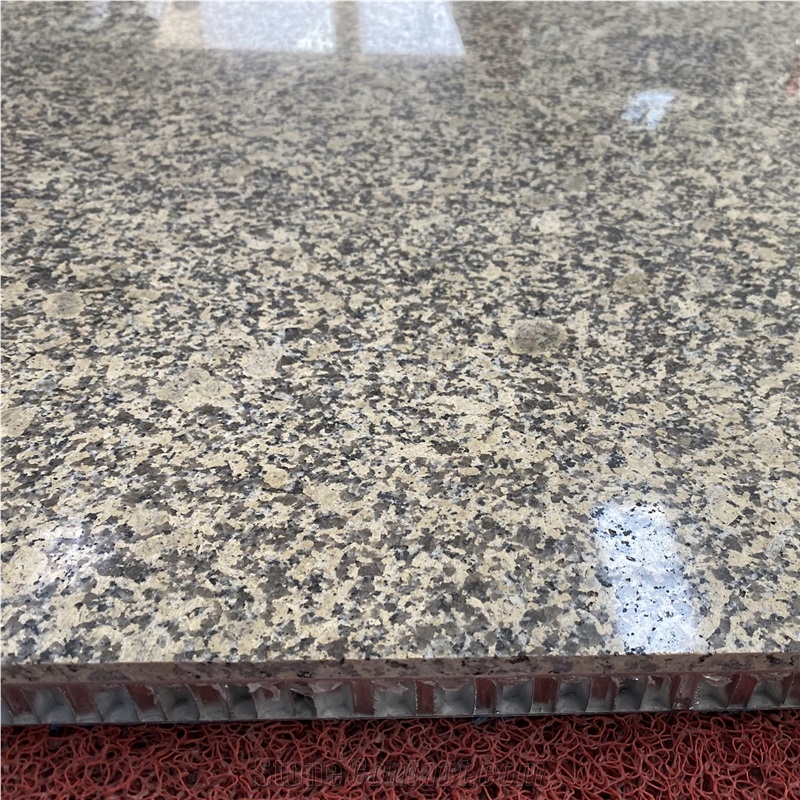 Lightweight Karamori Gold Granite Composite Honeycomb Backed Wall Panel