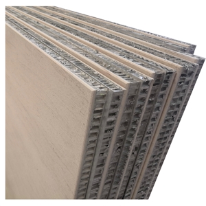 Lightweight Moca Cream Limestone Honeycomb Composite Panel