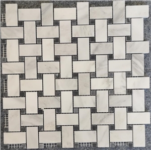 Nice White Marble Mosaic Design Popular For Interior Walls