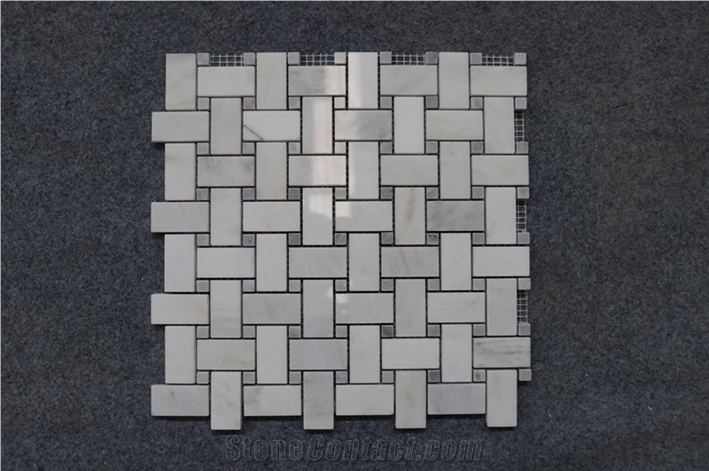 Popular Mosaic Design In White Marble Stone