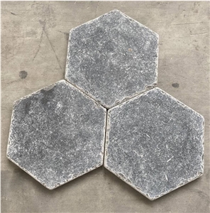 Shandong Blue Stone Hexagon Pavements Floor Tiles