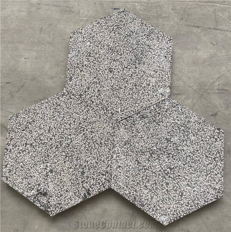 Shandong Blue Stone Hexagon Pavements Floor Tiles