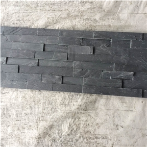 Popular Chinese Black Slate Stone Veneer, Cultured Stone Wall Cladding Panels