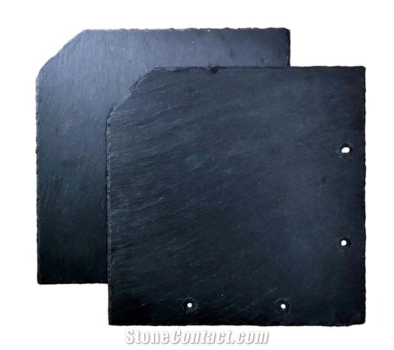 Black Slate U Shape Roofing Tiles-Slate Stone Roof Tiles