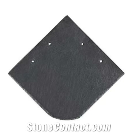 Black Slate U Shape Roofing Tiles-Slate Stone Roof Tiles