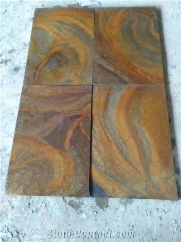 Multicolor Rust Slate Flooring Tiles