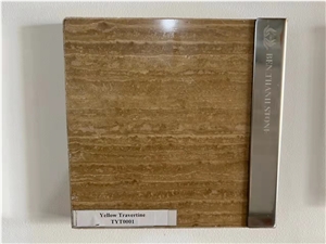 Yellow Travertine, Golden,Wooden Travertino Slabs And Tiles
