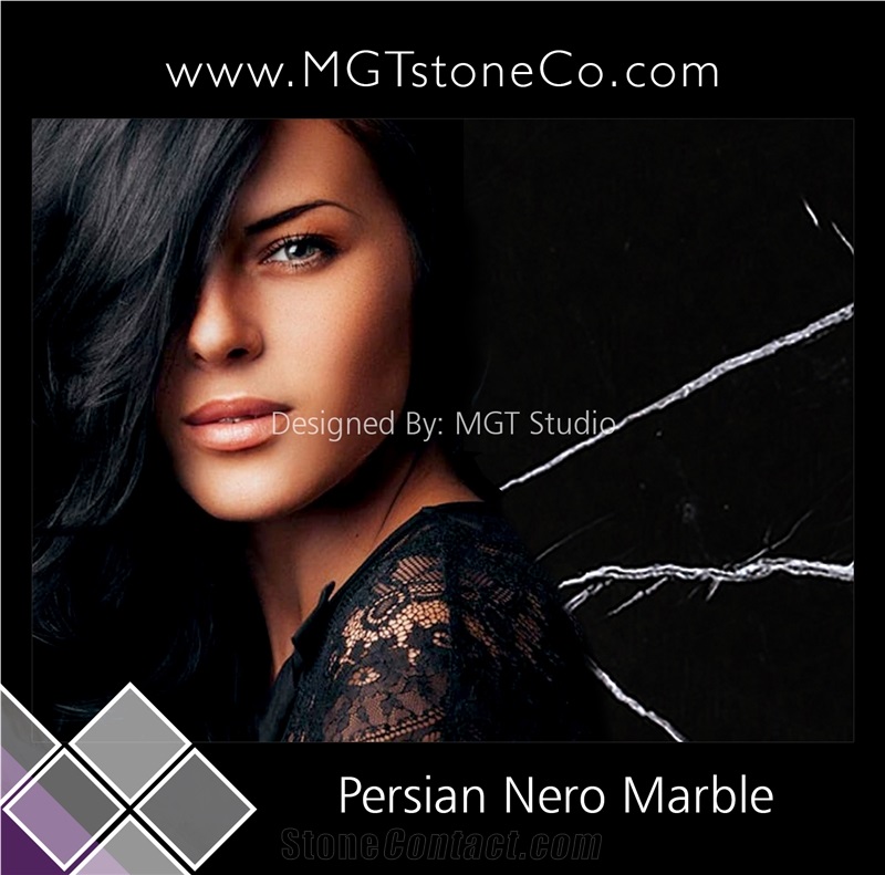 Persian Nero Marquina Marble Block