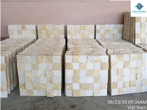 Yellow Mosaic Tiles For Wall Design