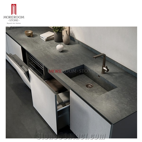 Black Grey Series Sintered Stone Kitchen Countertop