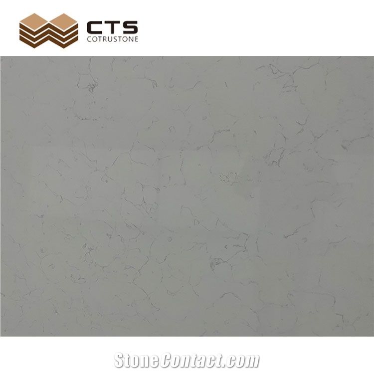 Modern Simple Style White Custom Quartz Backdrop Wall