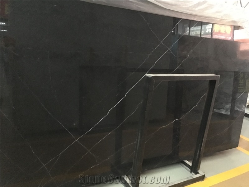 Factory Price Polished Nero Marquina Black Marble Slabs