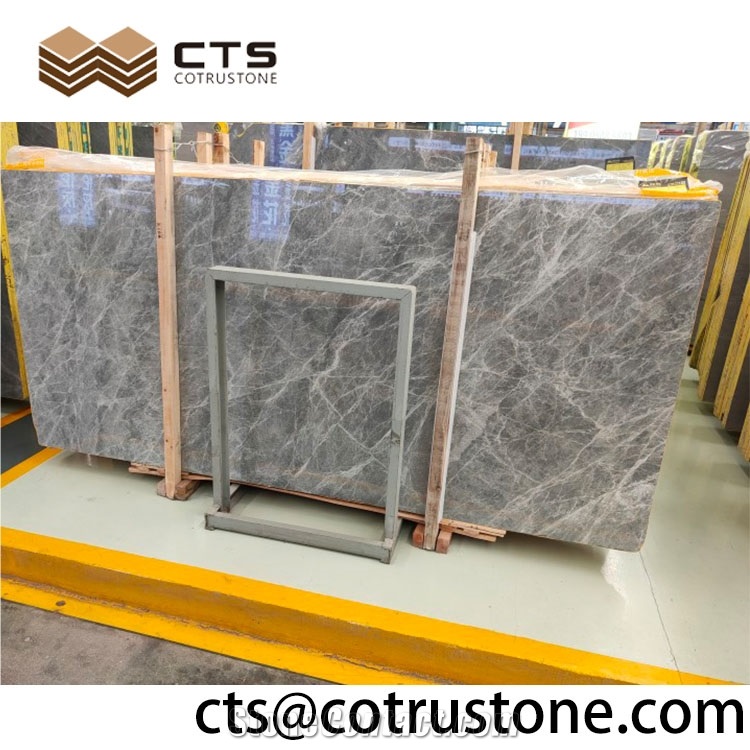 Grey Marble With White Veins Silver Interior Decoration