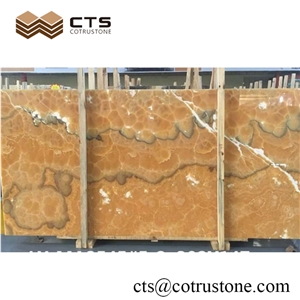 Persia Onice Arancio Royal Orange Onyx Slabs Flooring Design