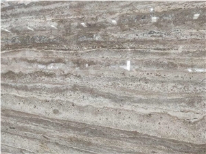 Silver Travertine Slabs Indoor Decoration Popular Polishing