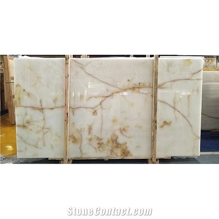 Slabs Hot Sale Polishing Natural Golden Silk White Marble
