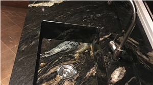 Black Golden Granite Countertops For Commercial Project