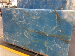 Chinese Blue Onyx Slabs For Wall Decoration