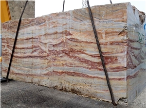 Arabescato Orobico Rosso Marble Raw Blocks