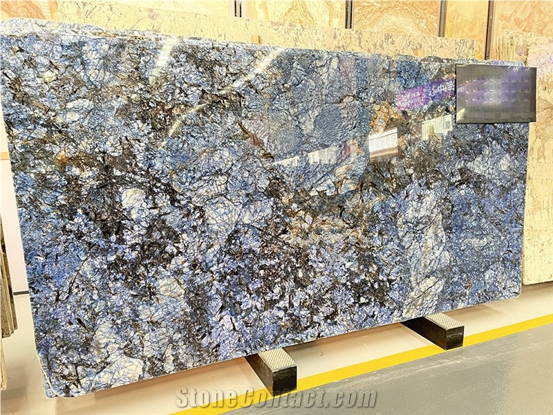 Blue Fantasy Quartzite Living Room Wall Background