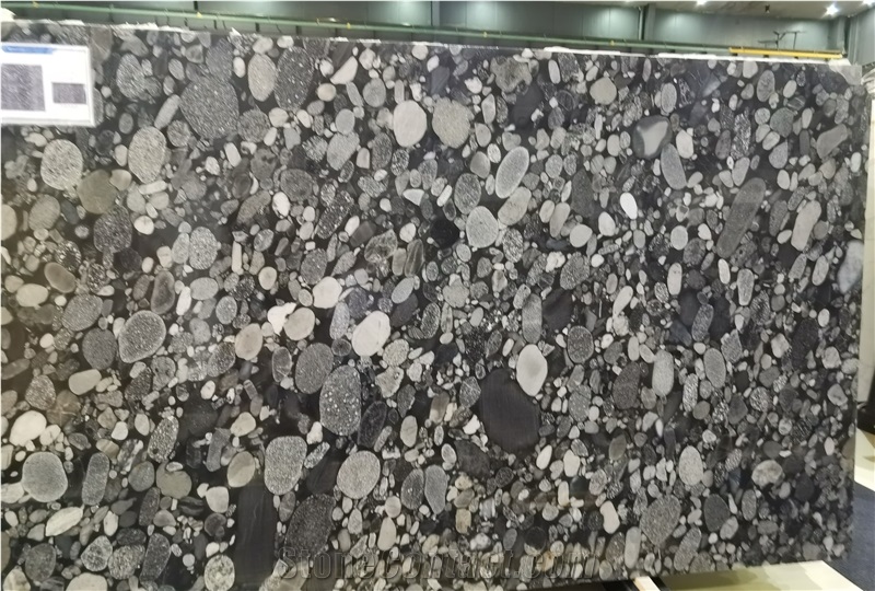 Luxury Black Marinace Granite Slab